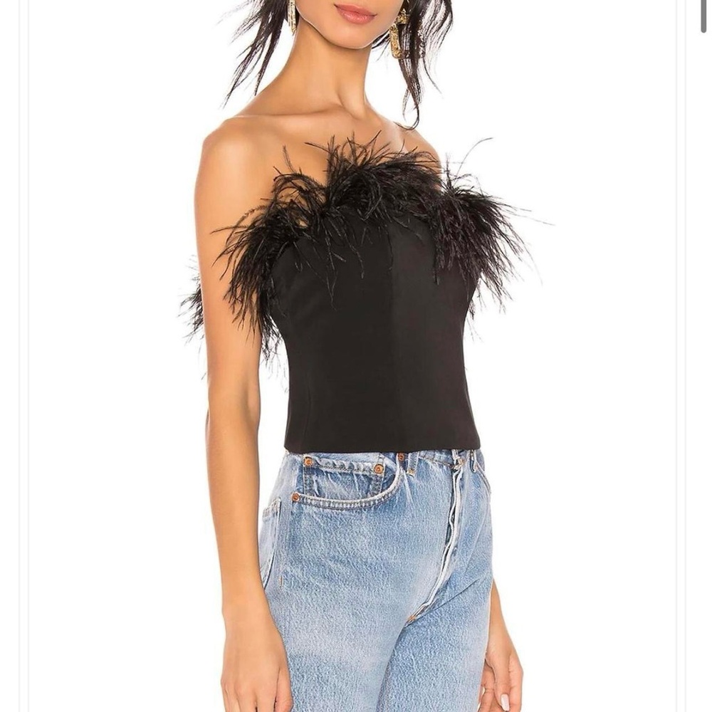 LPA Feather Black Corset Top